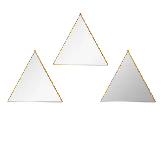 Set 3 Oglinzi Decorative, Naimeed D4606G, Auriu, 24x1x23 cm