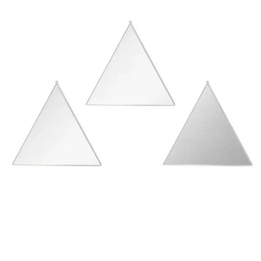 Set 3 Oglinzi Decorative, Naimeed D4606S, Argintiu, 24x1x23 cm - 221.ro