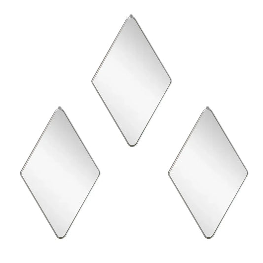 Set 3 Oglinzi Decorative, Naimeed D4607S, Argintiu, 17x1x28 cm - 221.ro