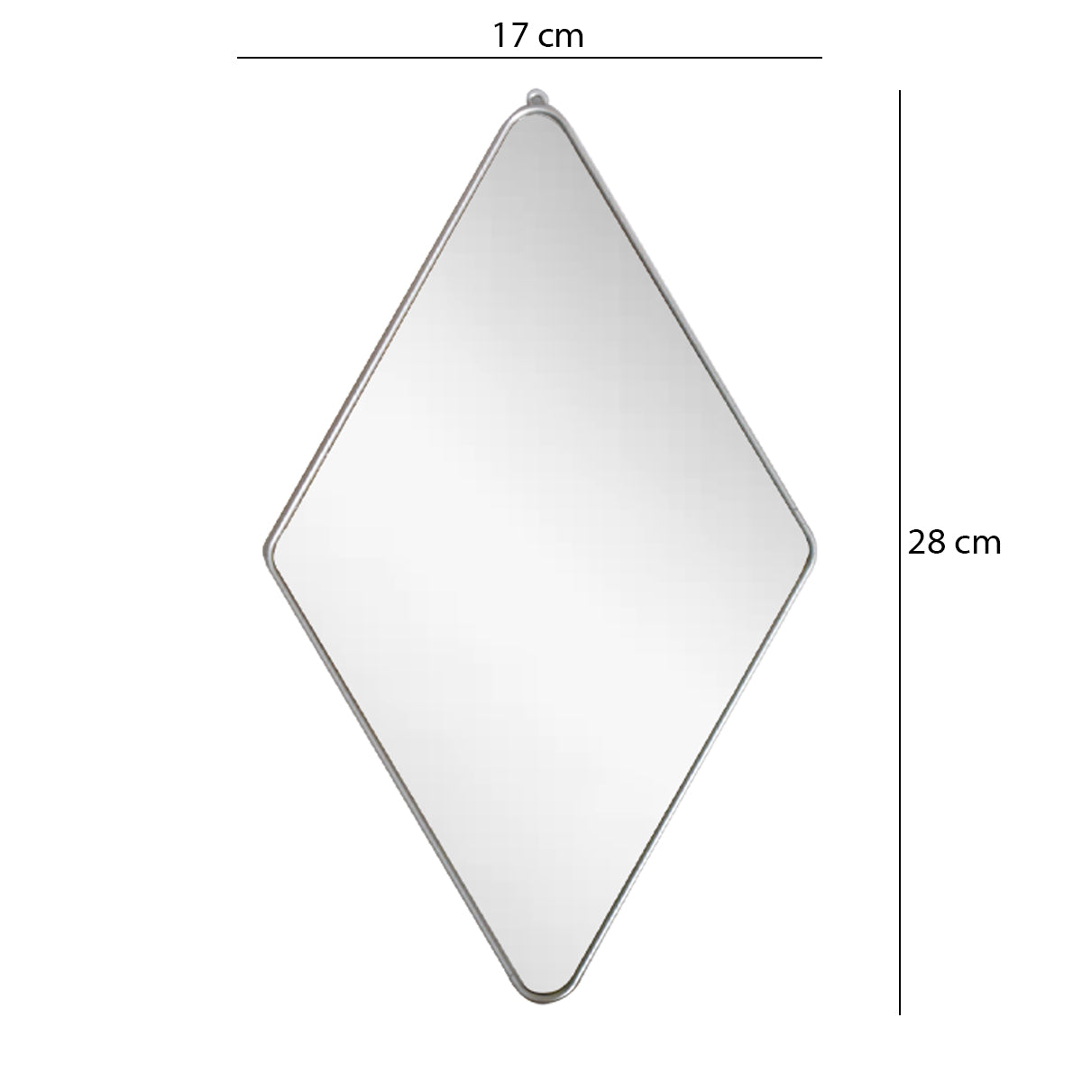 Set 3 Oglinzi Decorative, Naimeed D4607S, Argintiu, 17x1x28 cm