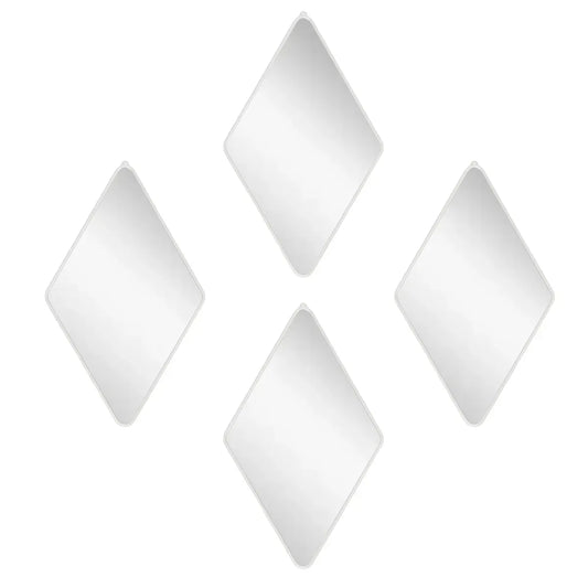 Set 4 Oglinzi Decorative, Naimeed D4608S, Argintiu, 17x1x28 cm - 221.ro