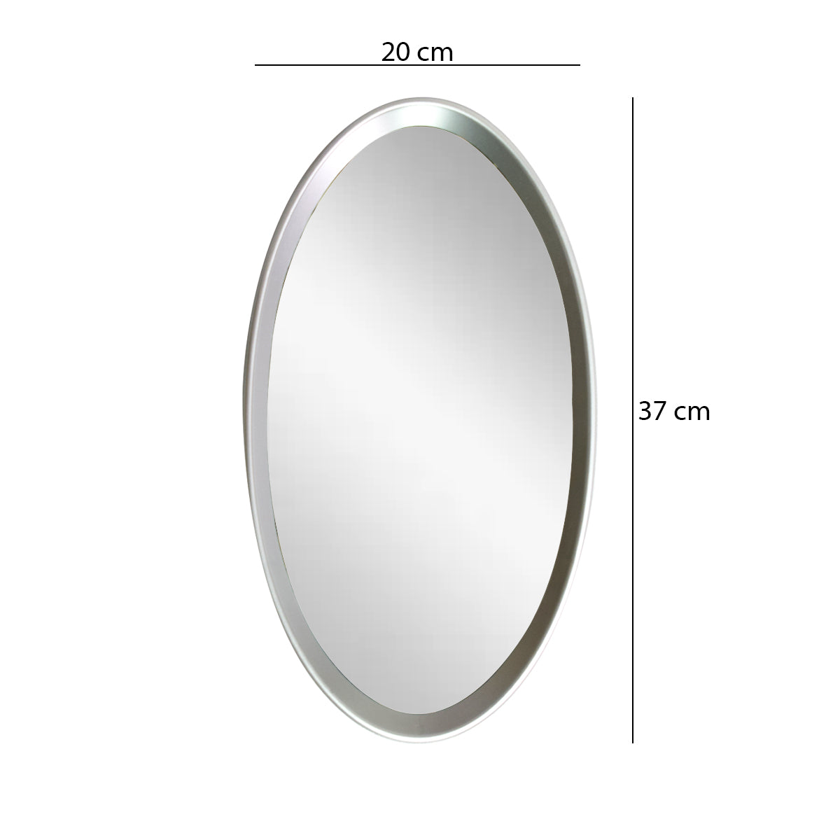 Oglinda Decorativa de Perete, Naimeed D4615S, Argintiu, 37x3x20 cm