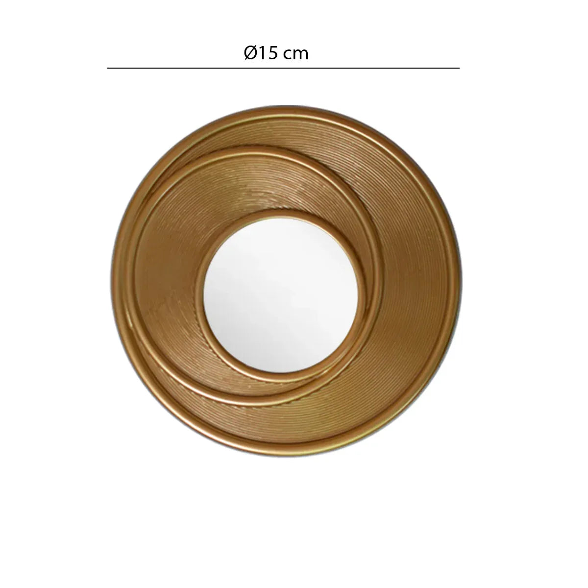 Set 3 Oglinzi Decorative de Perete, Naimeed D4622G, Auriu, ⌀25x1 cm - 221.ro