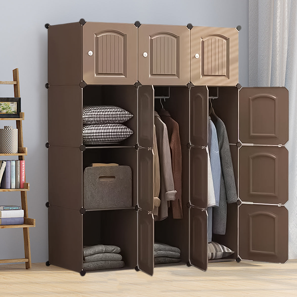 Dulap Modular, 12 Usi, Naimeed D4640, Maro