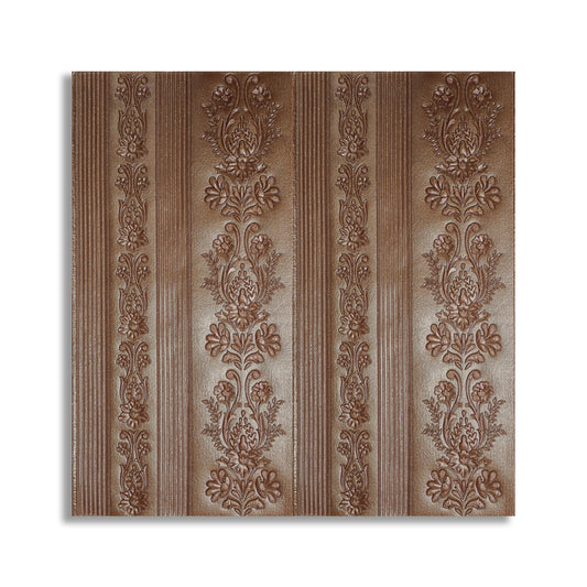Set 10 x Tapet 3D Autoadeziv, design modern, rezistent la umezeala, usor de curatat, 70x70cm, Naimeed D4709, Bronz