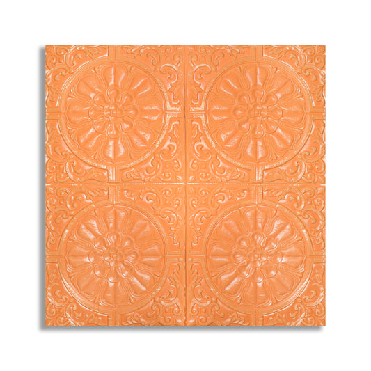 Set 10 x Tapet 3D Autoadeziv, design modern, rezistent la umezeala, usor de curatat, 70x70cm, Naimeed D4715, Portocaliu