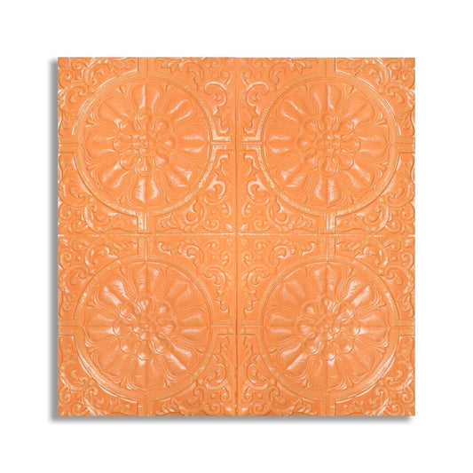 Set 10 x Tapet 3D Autoadeziv, design modern, rezistent la umezeala, usor de curatat, 70x70cm, Naimeed D4715, Portocaliu - 221.ro