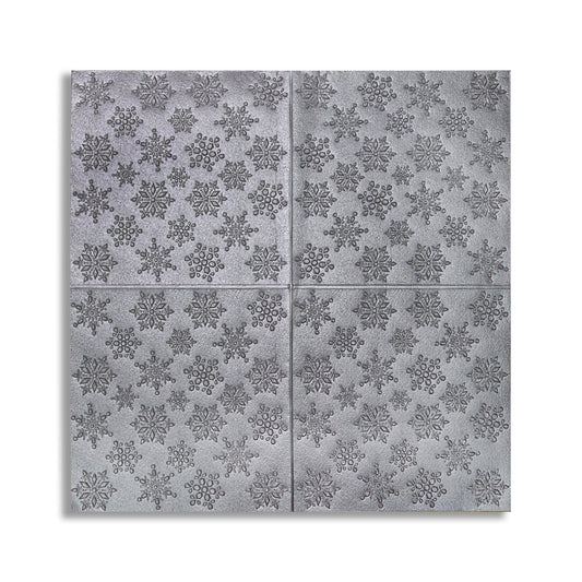 Set 10 x Tapet 3D Autoadeziv, design modern, rezistent la umezeala, usor de curatat, 70x70cm, Naimeed D4717, Argintiu