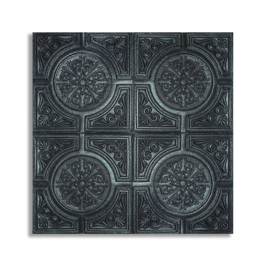 Set 5 x Tapet 3D Autoadeziv, design modern, rezistent la umezeala, usor de curatat, 70x70cm, Naimeed D4724, Negru - 221.ro
