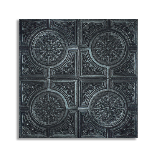 Set 10 x Tapet 3D Autoadeziv, design modern, rezistent la umezeala, usor de curatat, 70x70cm, Naimeed D4724, Negru