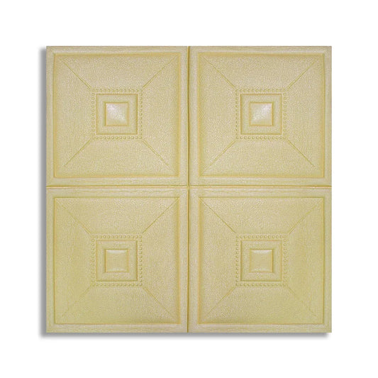 Set 5 x Tapet 3D Autoadeziv, design modern, rezistent la umezeala, usor de curatat, 70x70cm, Naimeed D4736, Galben - 221.ro