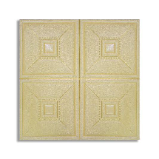 Set 10 x Tapet 3D Autoadeziv, design modern, rezistent la umezeala, usor de curatat, 70x70cm, Naimeed D4736, Galben - 221.ro