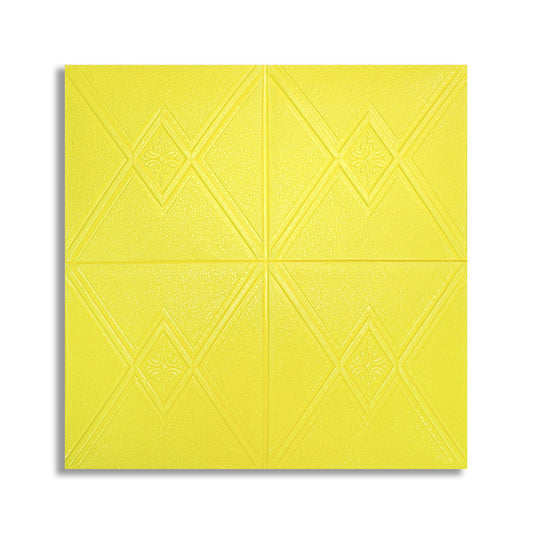 Set 5 x Tapet 3D Autoadeziv, design modern, rezistent la umezeala, usor de curatat, 70x70cm, Naimeed D4742, Galben