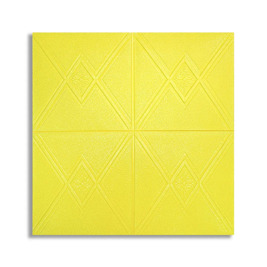 Set 5 x Tapet 3D Autoadeziv, design modern, rezistent la umezeala, usor de curatat, 70x70cm, Naimeed D4742, Galben - 221.ro