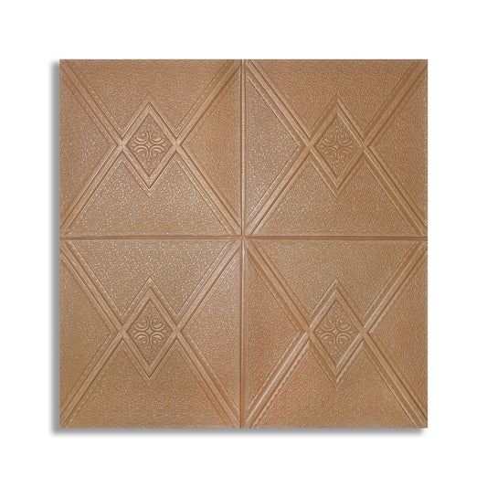 Set 10 x Tapet 3D Autoadeziv, design modern, rezistent la umezeala, usor de curatat, 70x70cm, Naimeed D4744, Maro