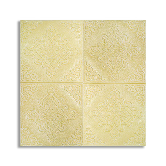 Set 5 x Tapet 3D Autoadeziv, design modern, rezistent la umezeala, usor de curatat, 70x70cm, Naimeed D4753, Galben