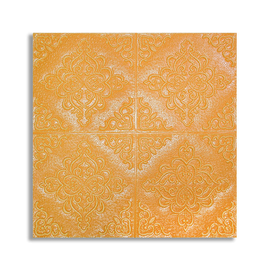 Set 10 x Tapet 3D Autoadeziv, design modern, rezistent la umezeala, usor de curatat, 70x70cm, Naimeed D4754, Portocaliu