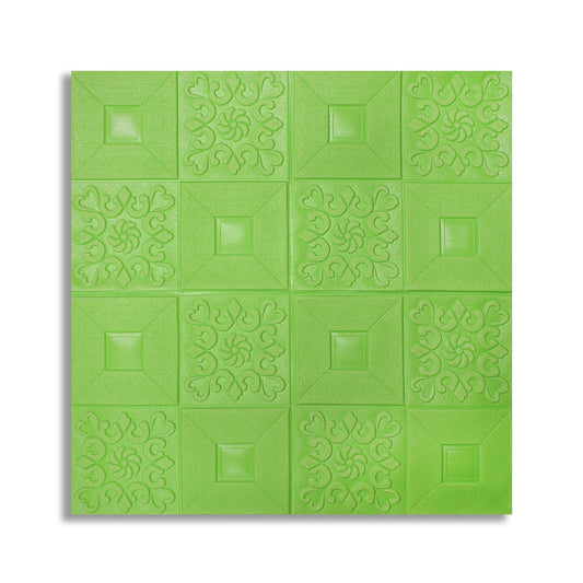 Set 10 x Tapet 3D Autoadeziv, design modern, rezistent la umezeala, usor de curatat, 70x70cm, Naimeed D4762, Verde