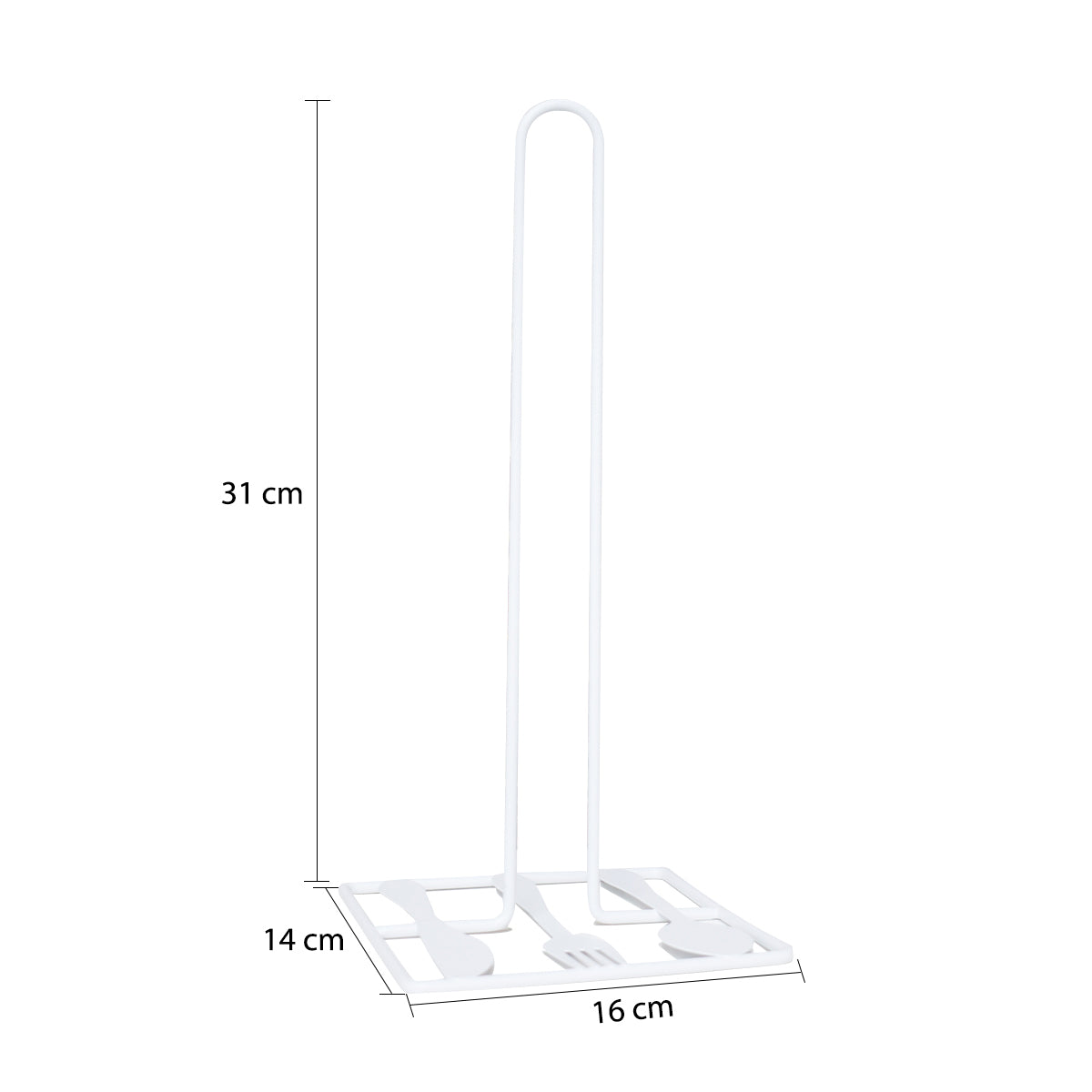 Suport servetele din metal, Naimeed D4771, Alb