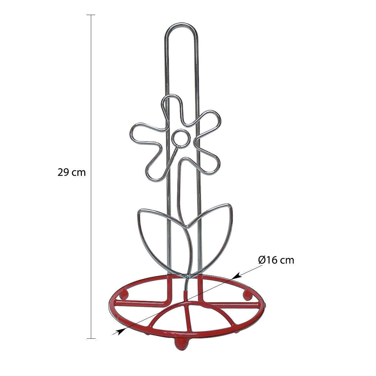 Suport servetele din metal, Naimeed D4778R, Rosu