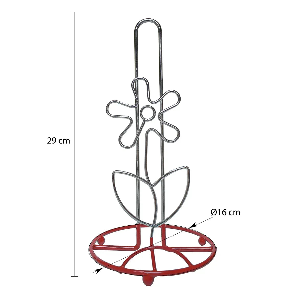 Suport servetele din metal, Naimeed D4778R, Rosu - 221.ro