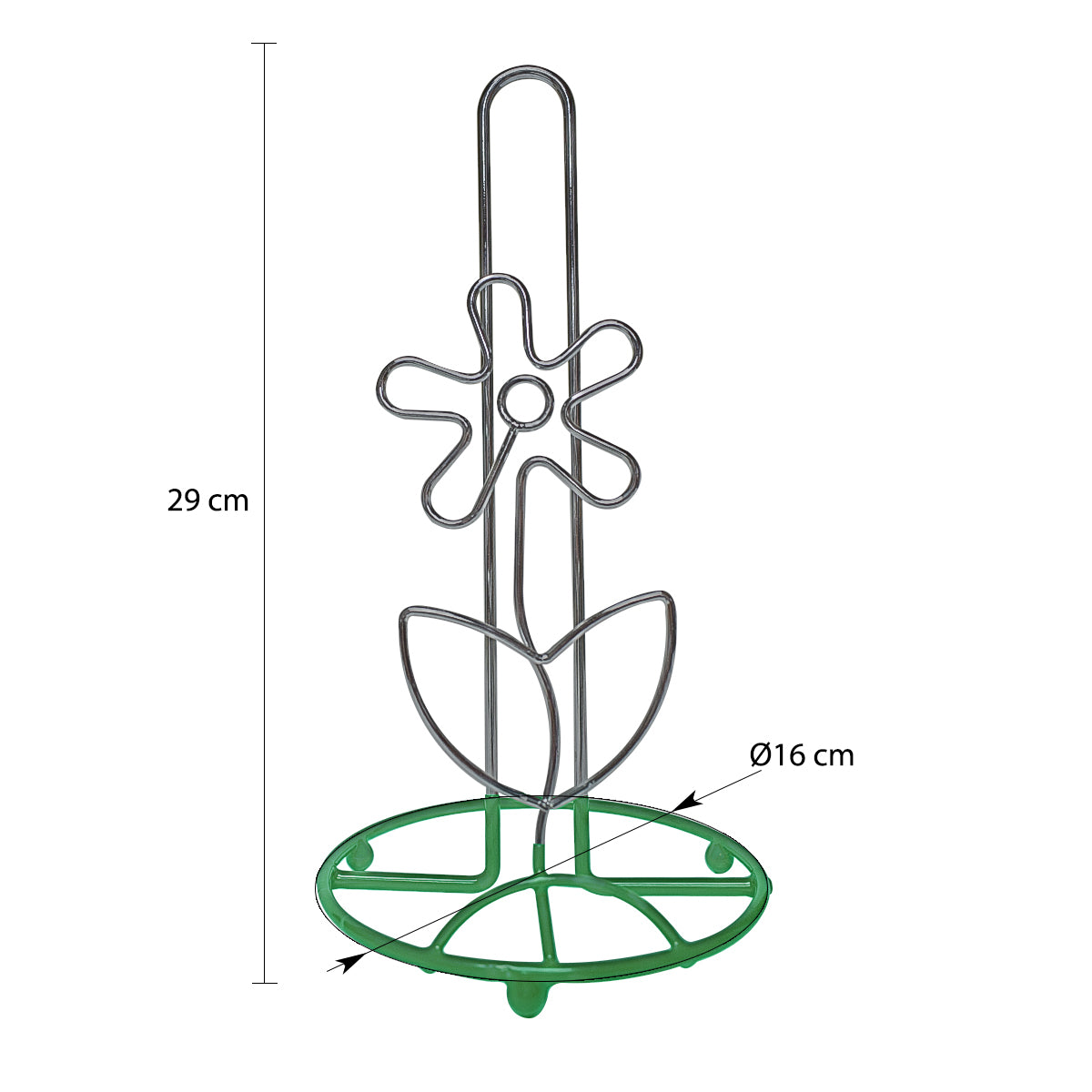 Suport servetele din metal, Naimeed D4778V, Verde