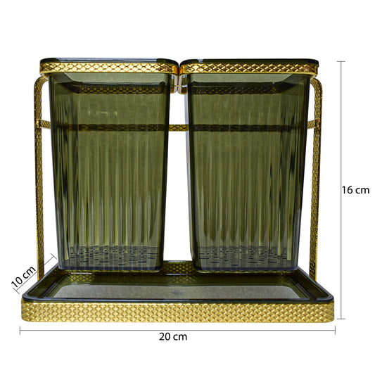 Suport tacamuri din metal, Naimeed D4780, Auriu