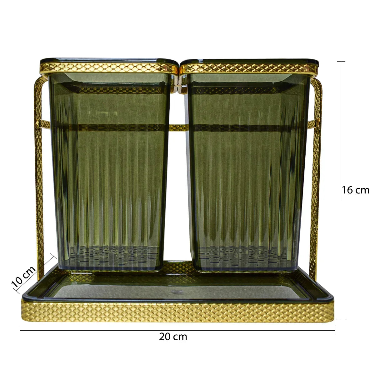 Suport tacamuri din metal, Naimeed D4780, Auriu - 221.ro