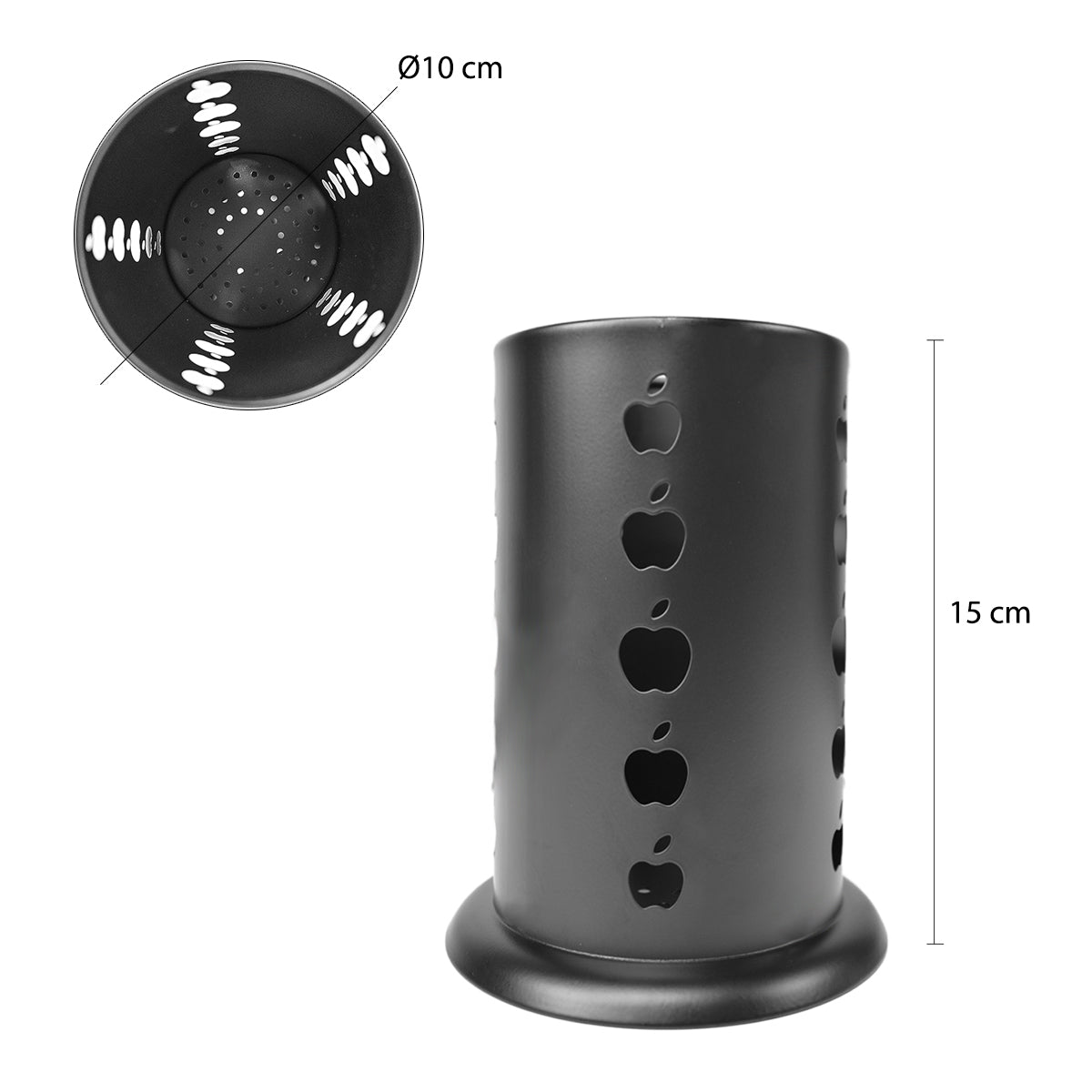 Suport tacamuri din metal, Naimeed D4783, Negru
