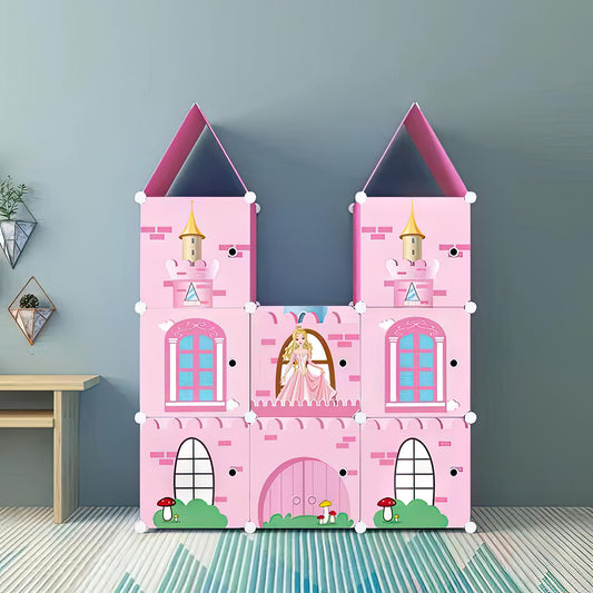 Dulap Modular Copii, 8 Usi, Naimeed D4790, Roz