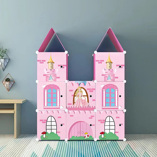 Dulap Modular Copii, 8 Usi, Naimeed D4790, Roz - 221.ro