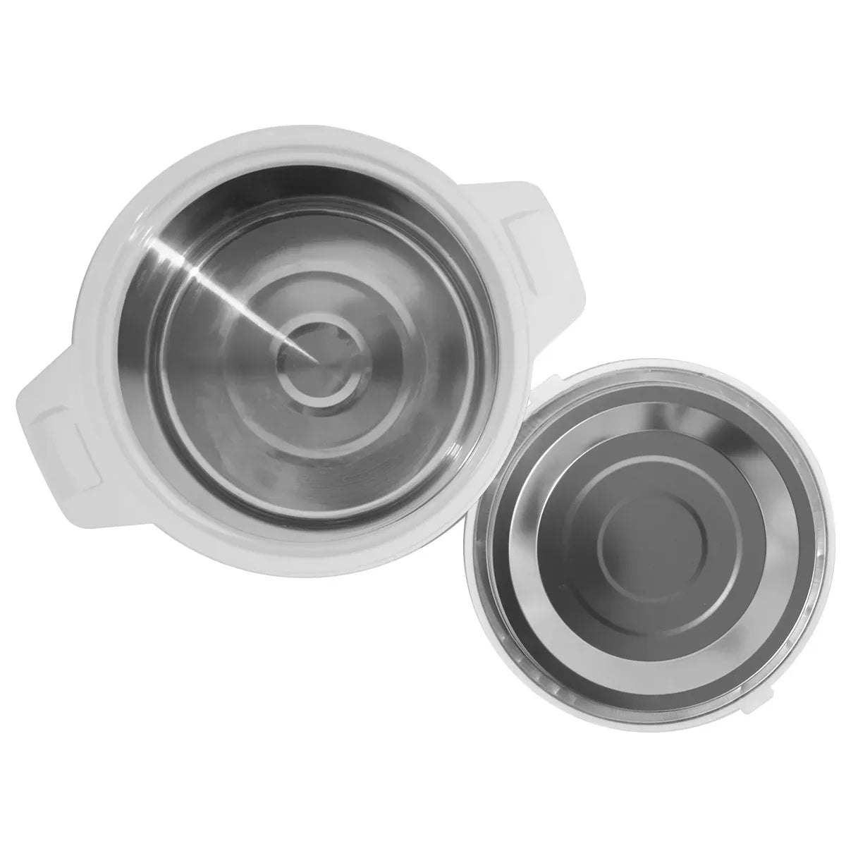 Caserola termica, set 3 piese, interior din inox, Naimeed D4792, Alb - 221.ro