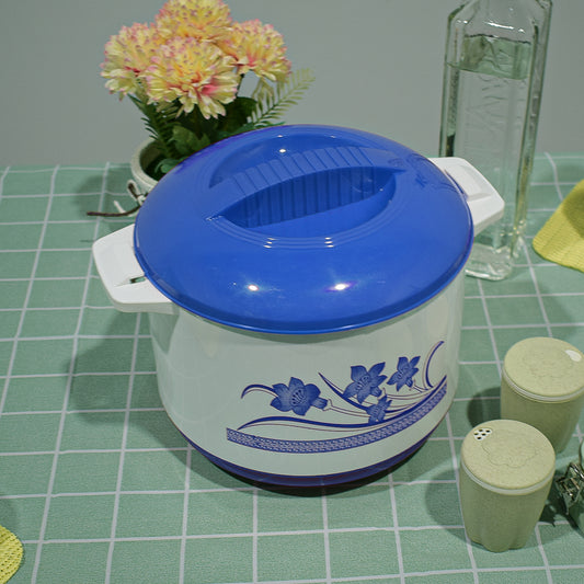 Caserola termica, set 3 piese, interior din inox, Naimeed D4792, Albastru