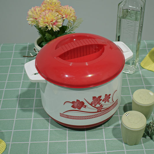 Caserola termica, set 3 piese, interior din inox, Naimeed D4792, Rosu