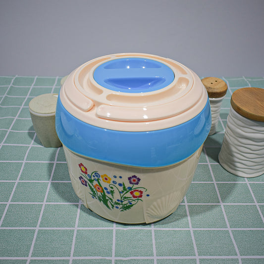 Caserola termica, set 2 piese, interior din inox, Naimeed D4793, Albastru