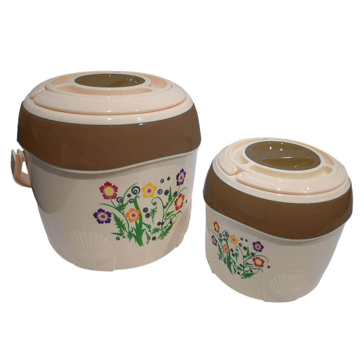 Caserola termica, set 2 piese, interior din inox, Naimeed D4793, Maro