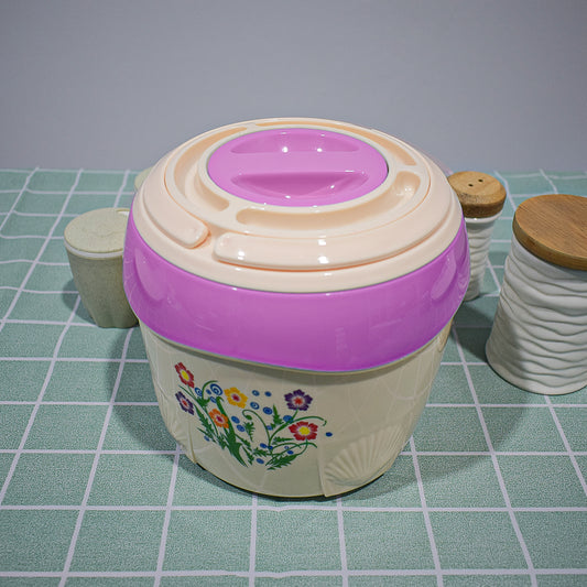 Caserola termica, set 2 piese, interior din inox, Naimeed D4793, Roz