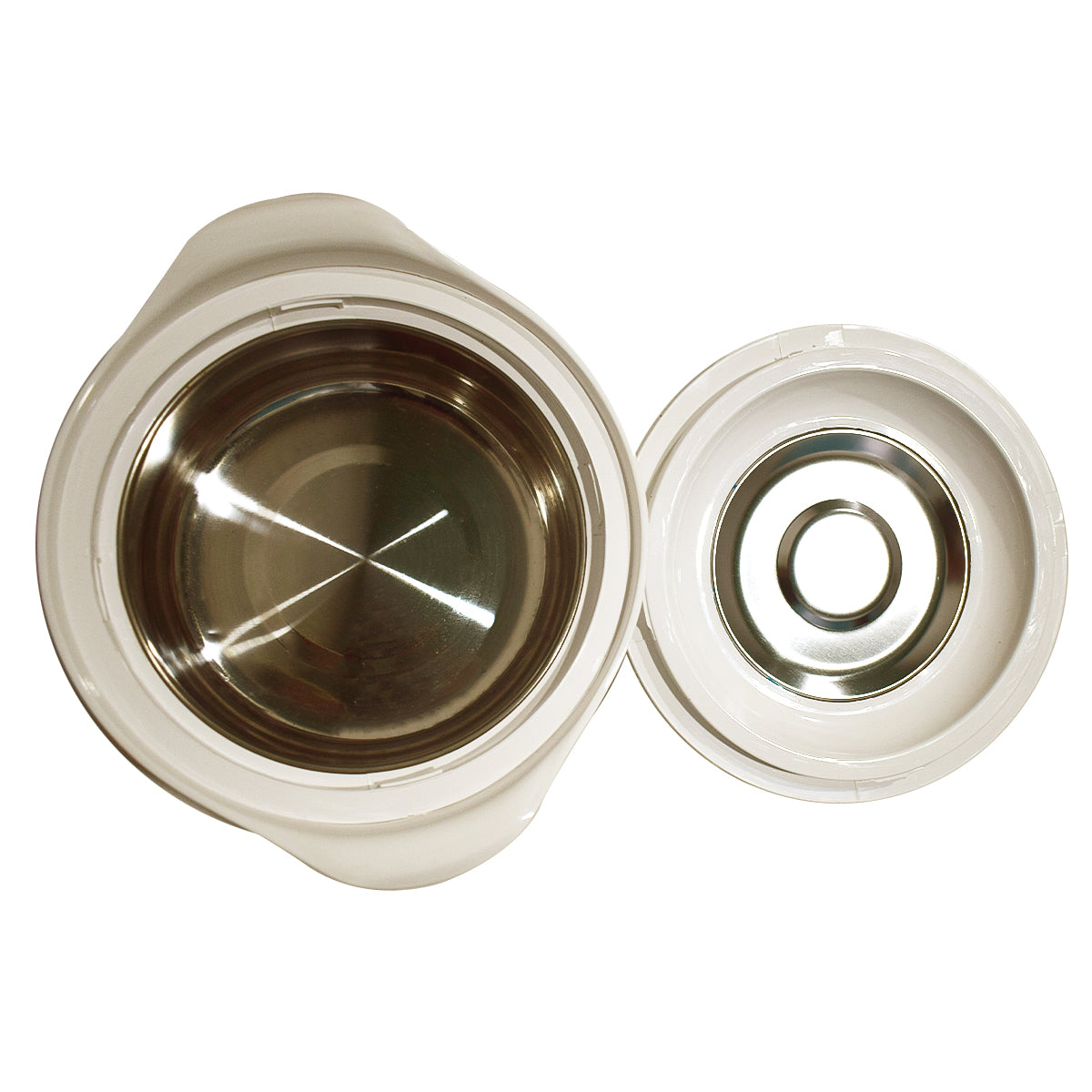 Caserola termica, set 5 piese, interior din inox, Naimeed D4794, Crem