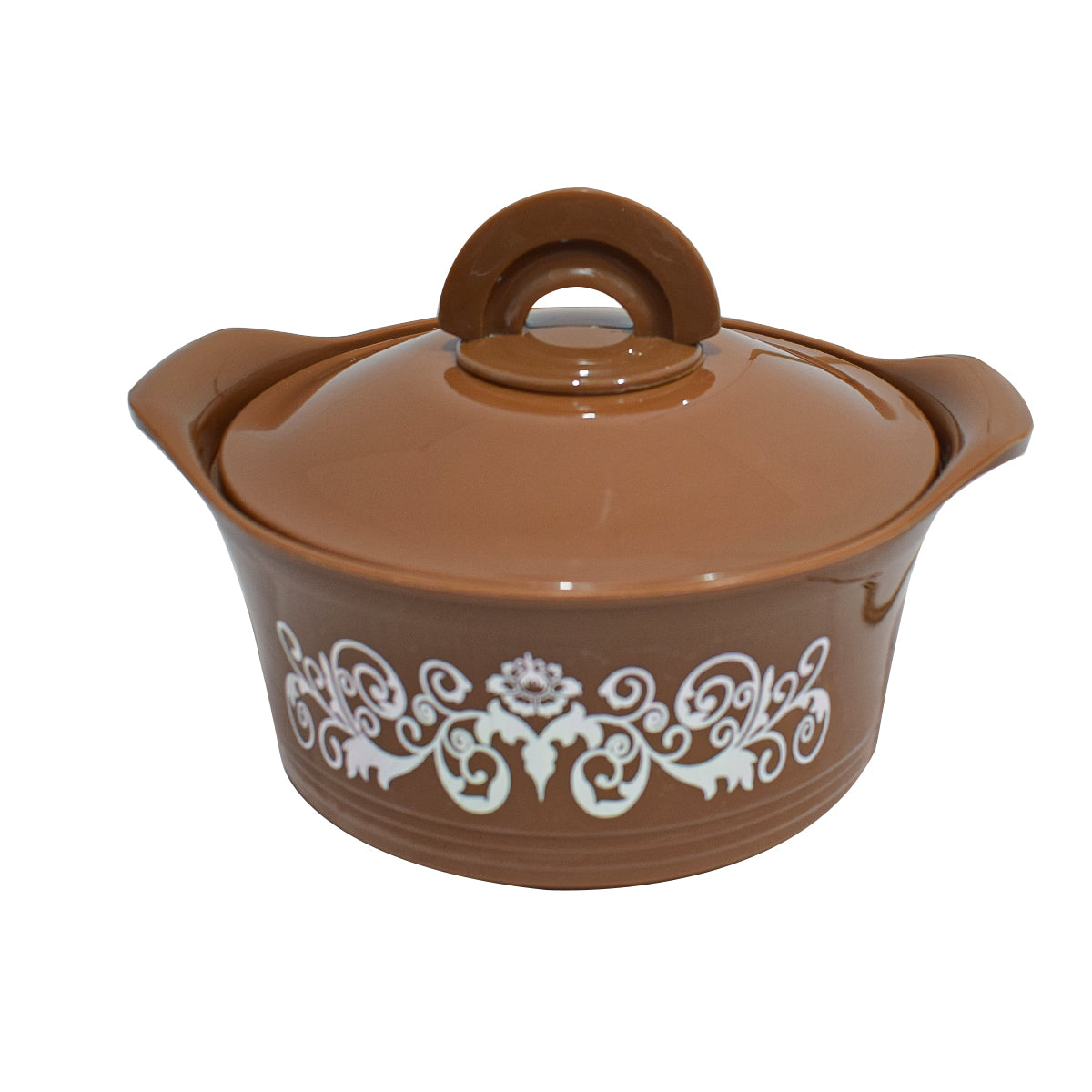 Caserola termica, set 5 piese, interior din inox, Naimeed D4794, Maro