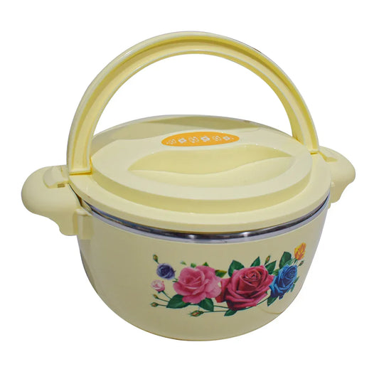 Caserola termica, set 5 piese, cu interior din inox, Naimeed D4799, Crem - 221.ro