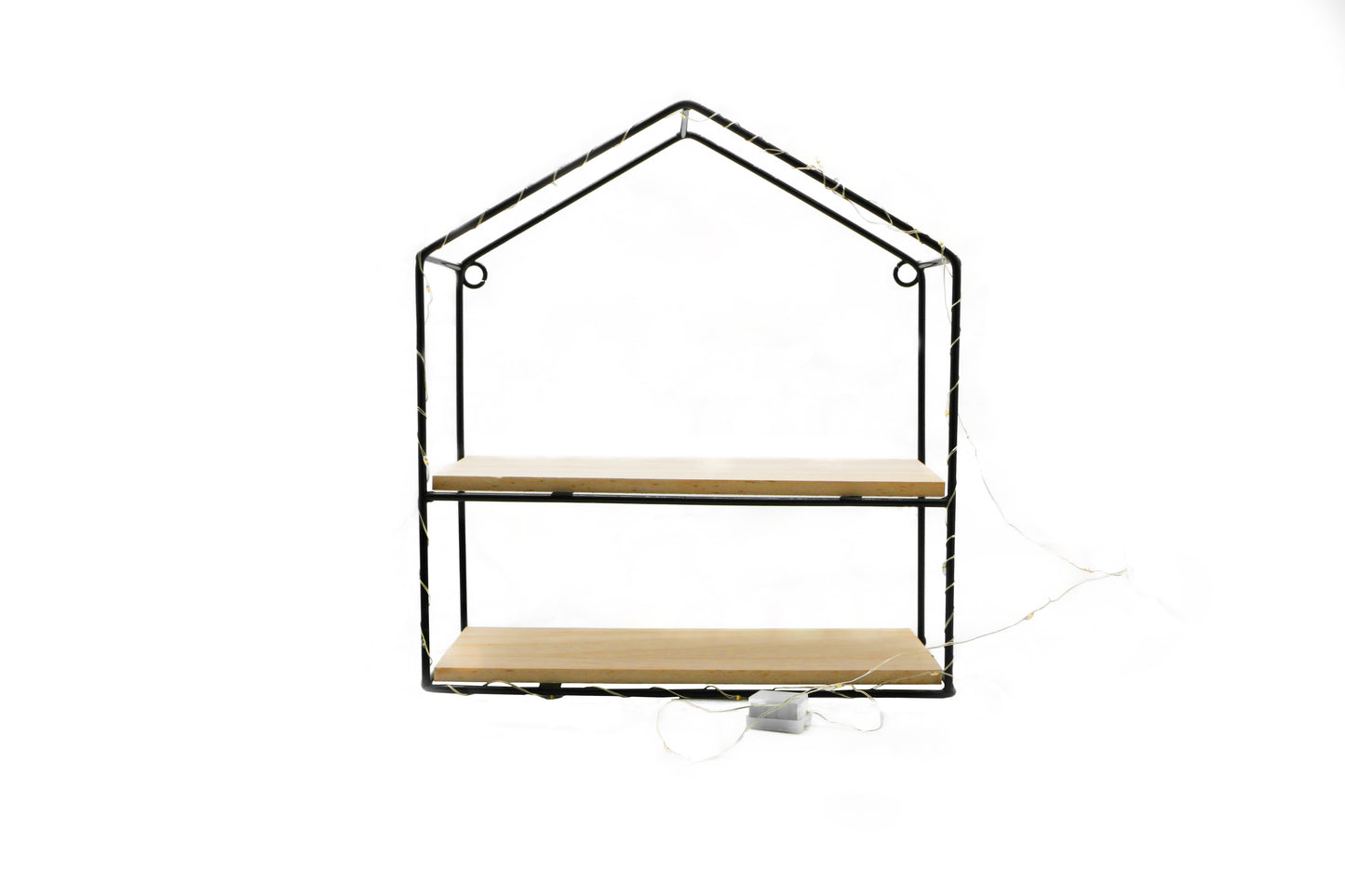 Etajera Suspendata, Luminite Led, Negru, Naimeed D48N, 28x25.5x10.5 cm