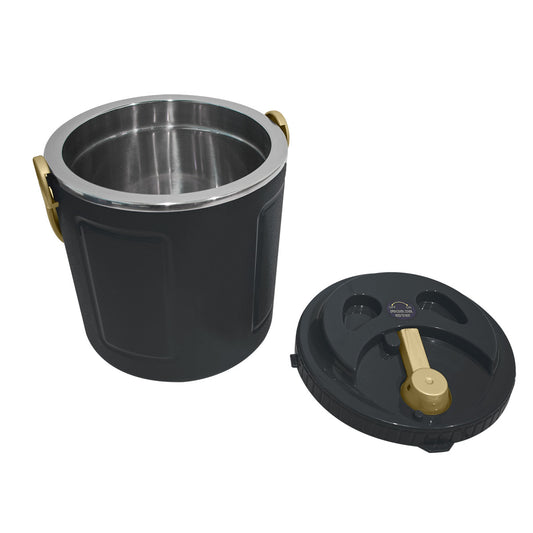 Caserola termica, set 3 piese, cu interior din inox, Naimeed D4803, Negru