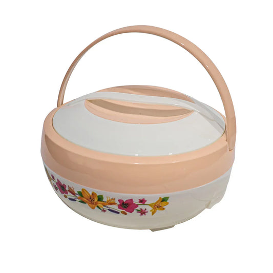 Caserola termica, set 2 piese, interior din inox, Naimeed D4805, Crem - 221.ro