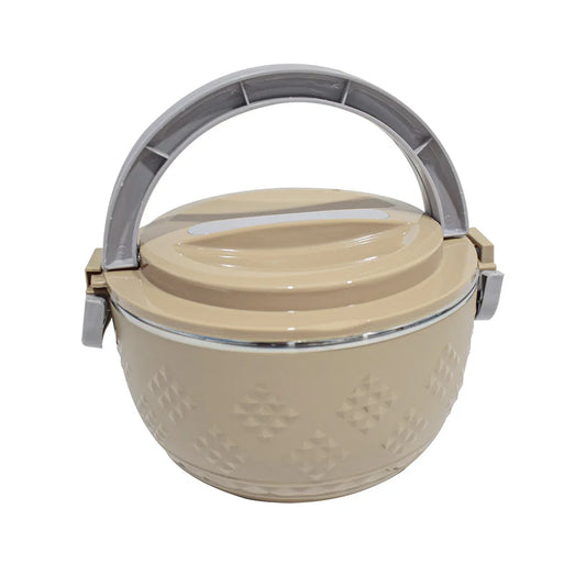 Caserola termica, set 3 piese, cu interior din inox, Naimeed D4809, Crem - 221.ro
