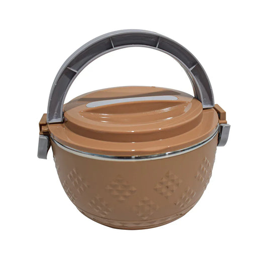 Caserola termica, set 3 piese, cu interior din inox, Naimeed D4809, Maro - 221.ro