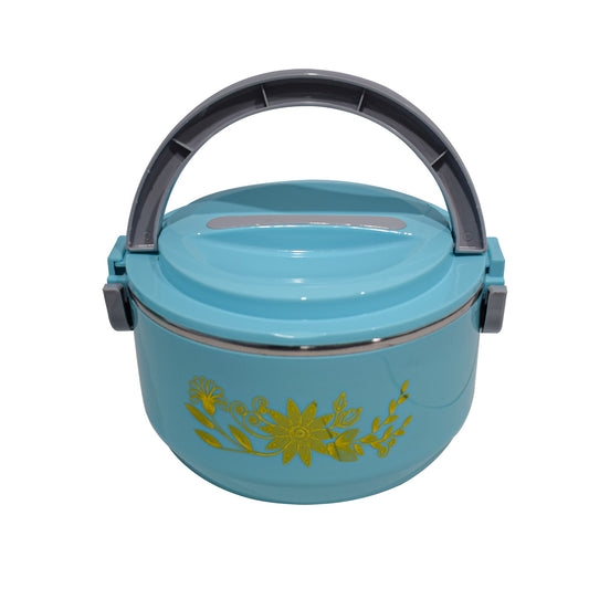 Caserola termica, set 3 piese, cu interior din inox, Naimeed D4810, Albastru