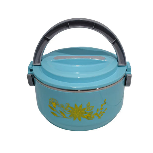 Caserola termica, set 3 piese, cu interior din inox, Naimeed D4810, Albastru - 221.ro