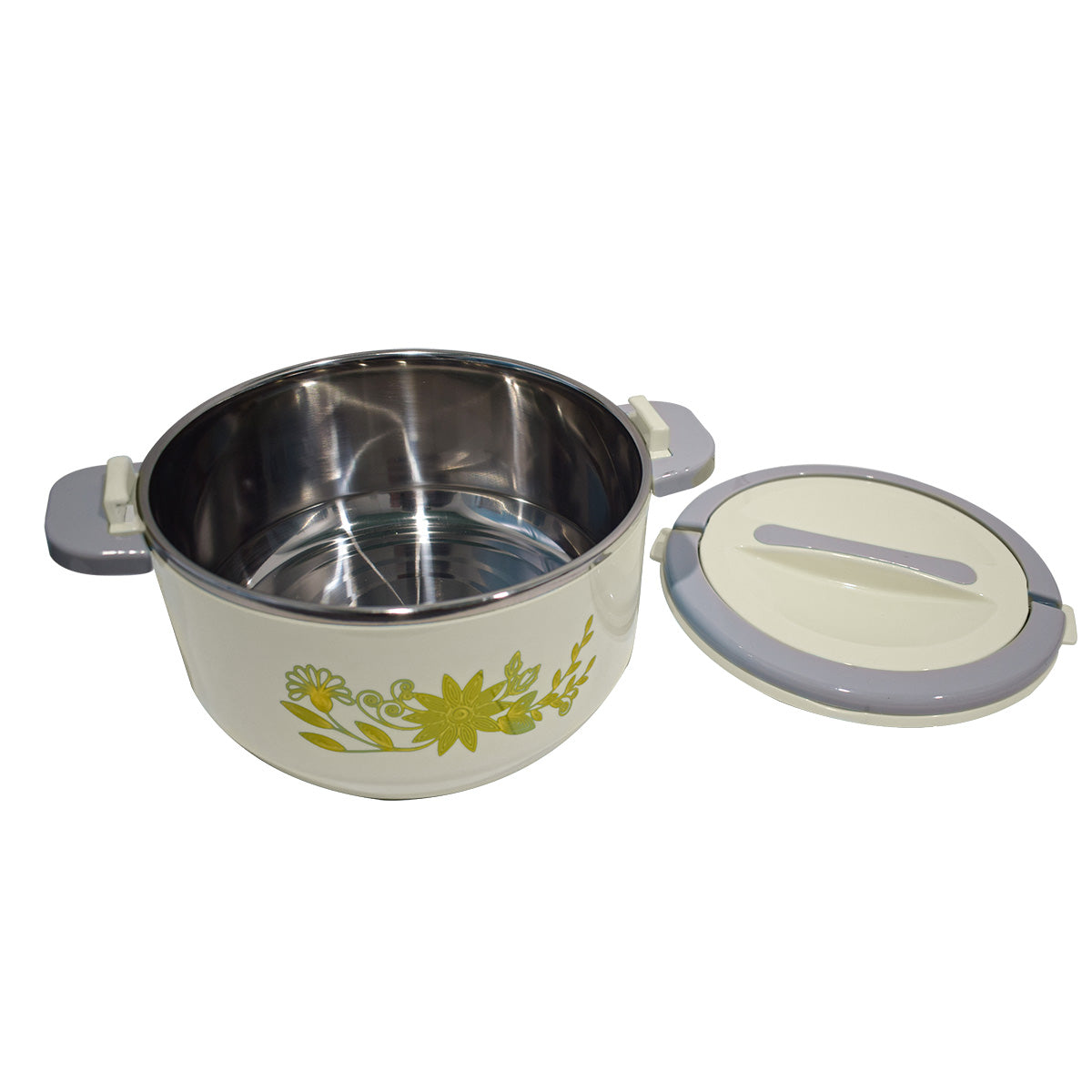 Caserola termica, set 3 piese, cu interior din inox, Naimeed D4810, Crem