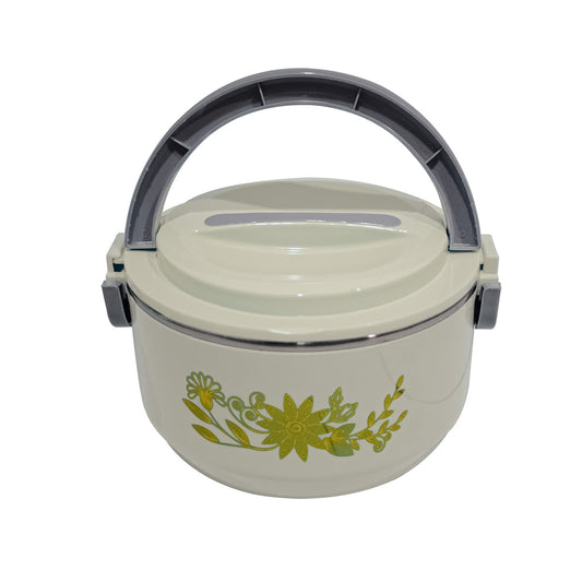 Caserola termica, set 3 piese, cu interior din inox, Naimeed D4810, Crem