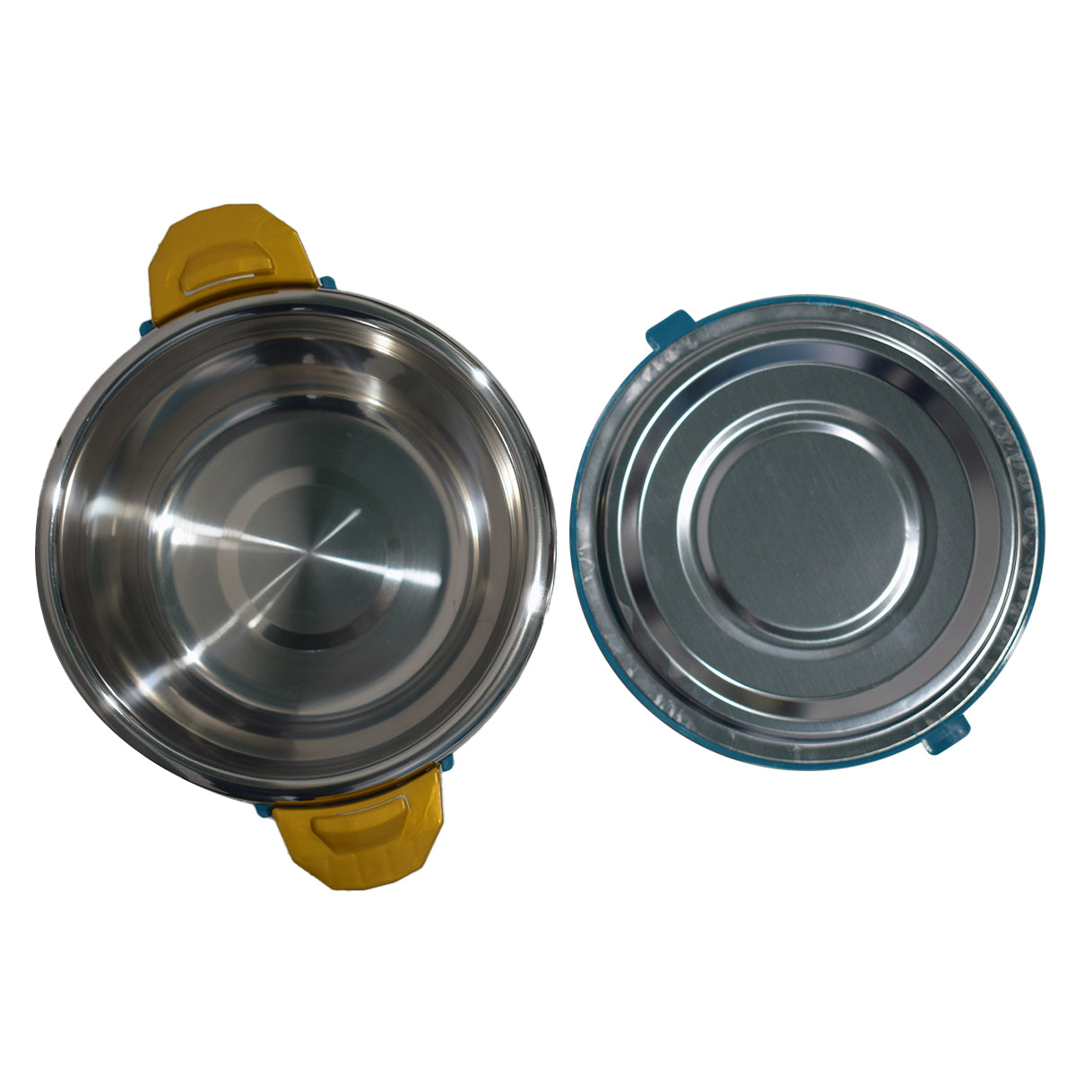 Caserola termica, set 5 piese, cu interior din inox, Naimeed D4818, Albastru
